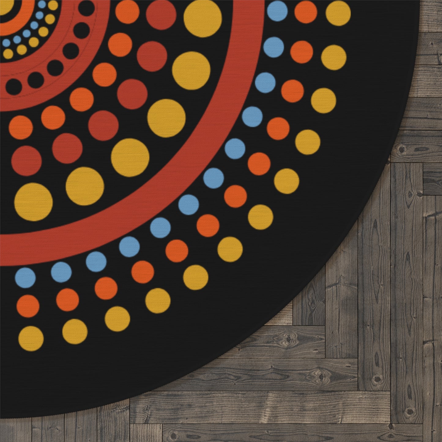 Beaded Illusions Round Rug