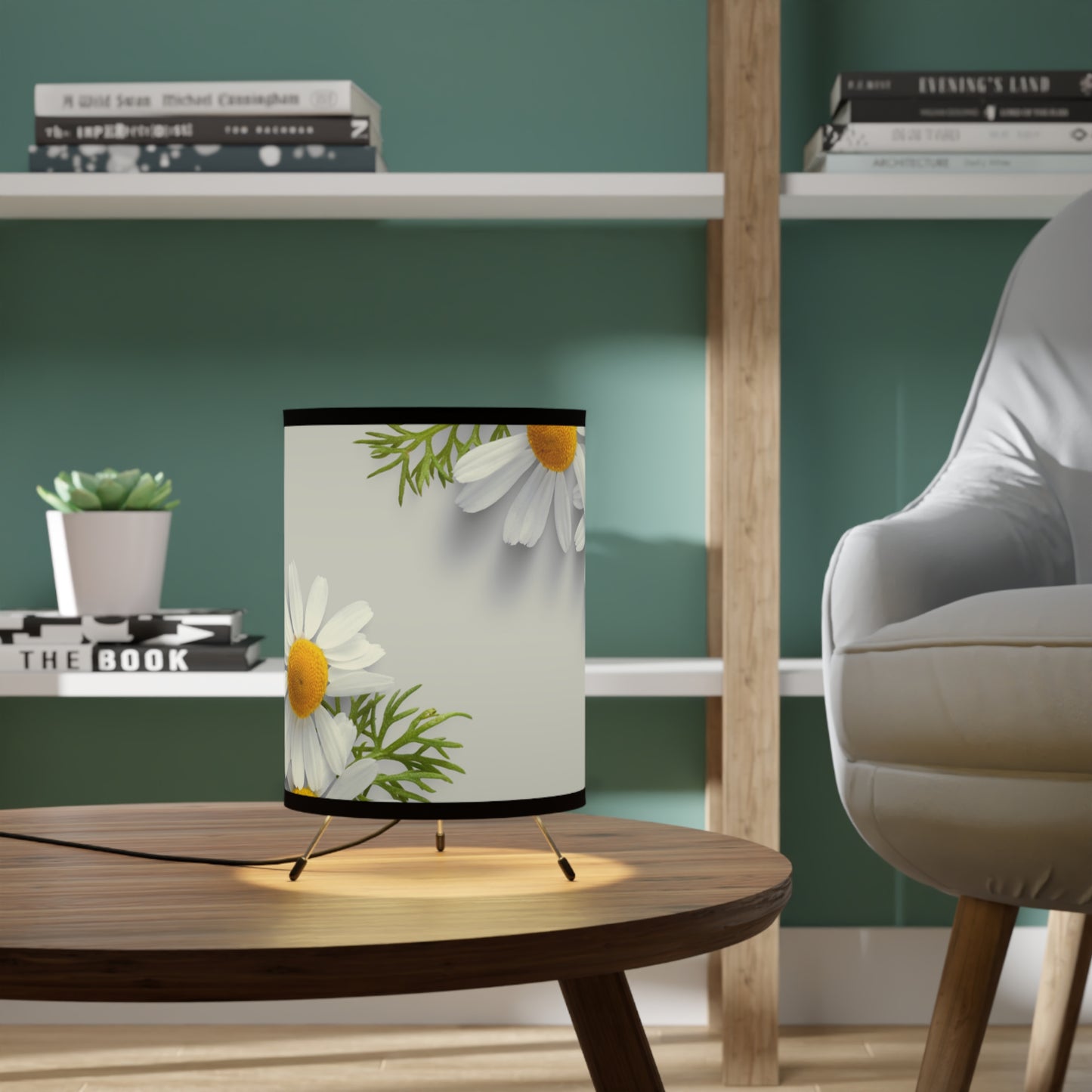 Tripod Lamp with High-Res Printed Shade, US\CA plug