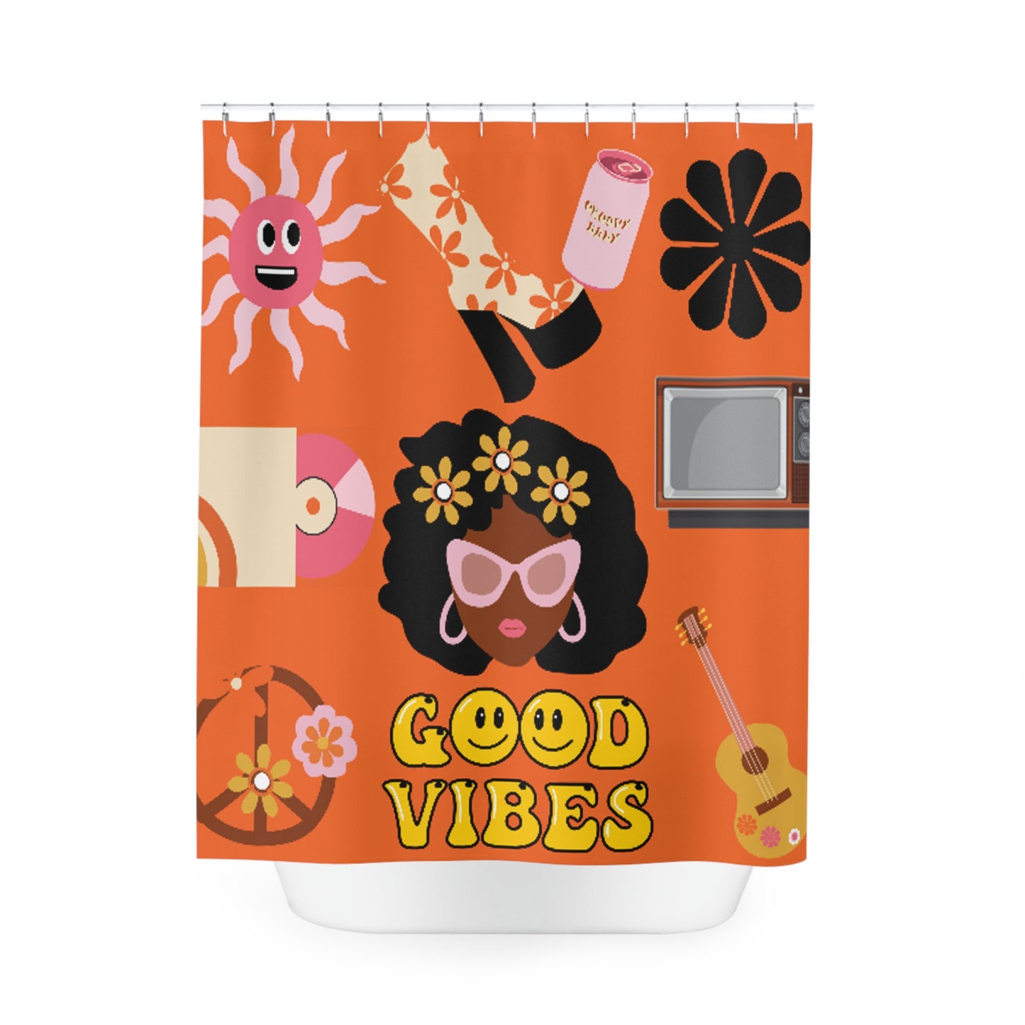 Orangeu Vibin Shower Curtain