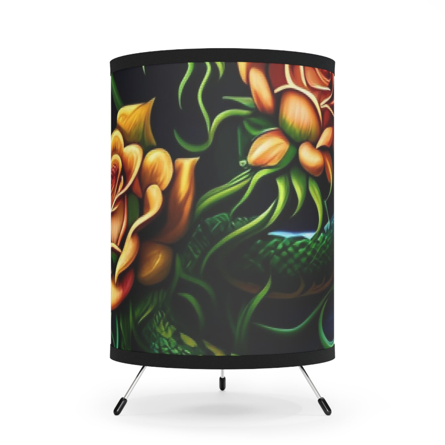 Tripod Lamp with High-Res Printed Shade, US\CA plug