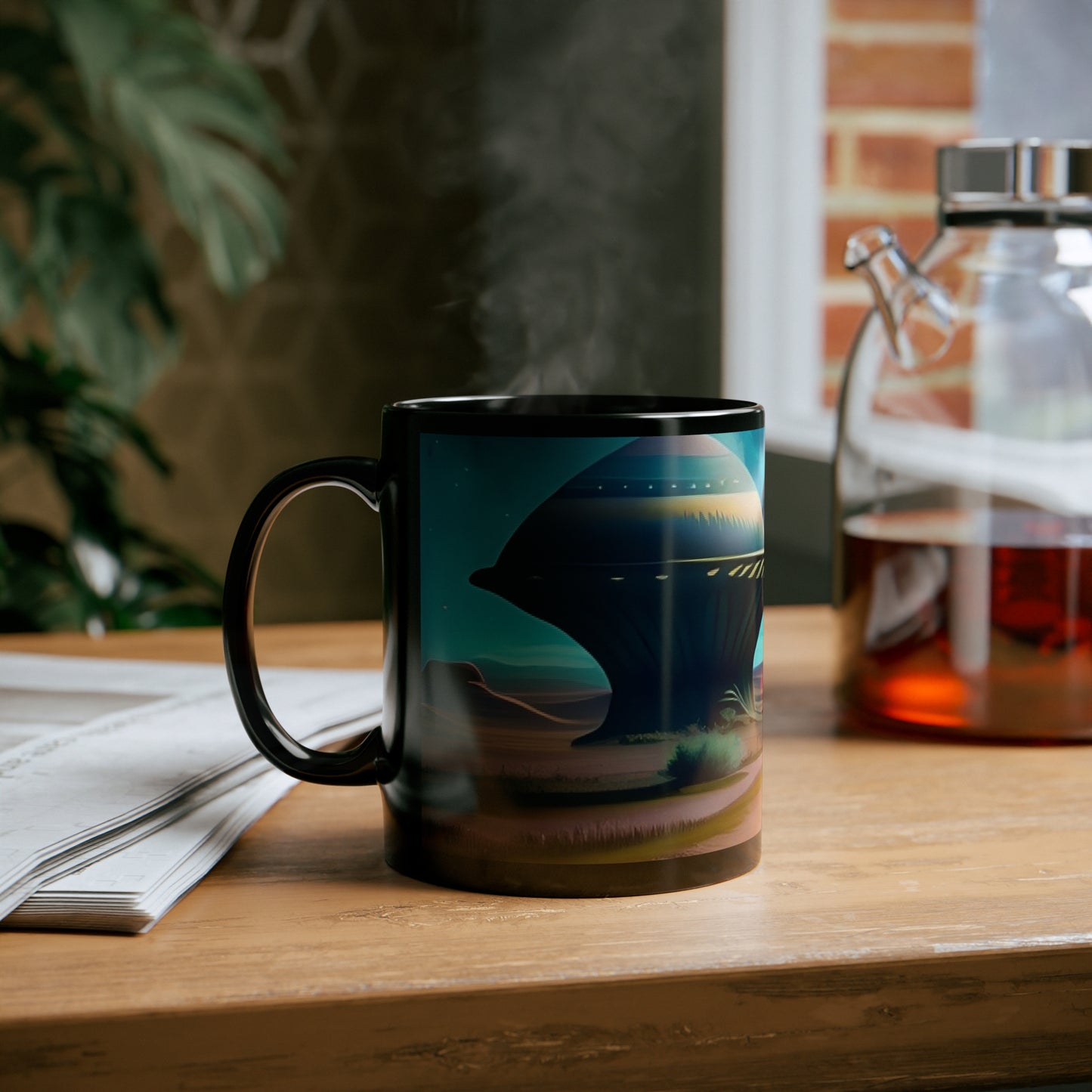 Secret Landings 11oz Black Mug