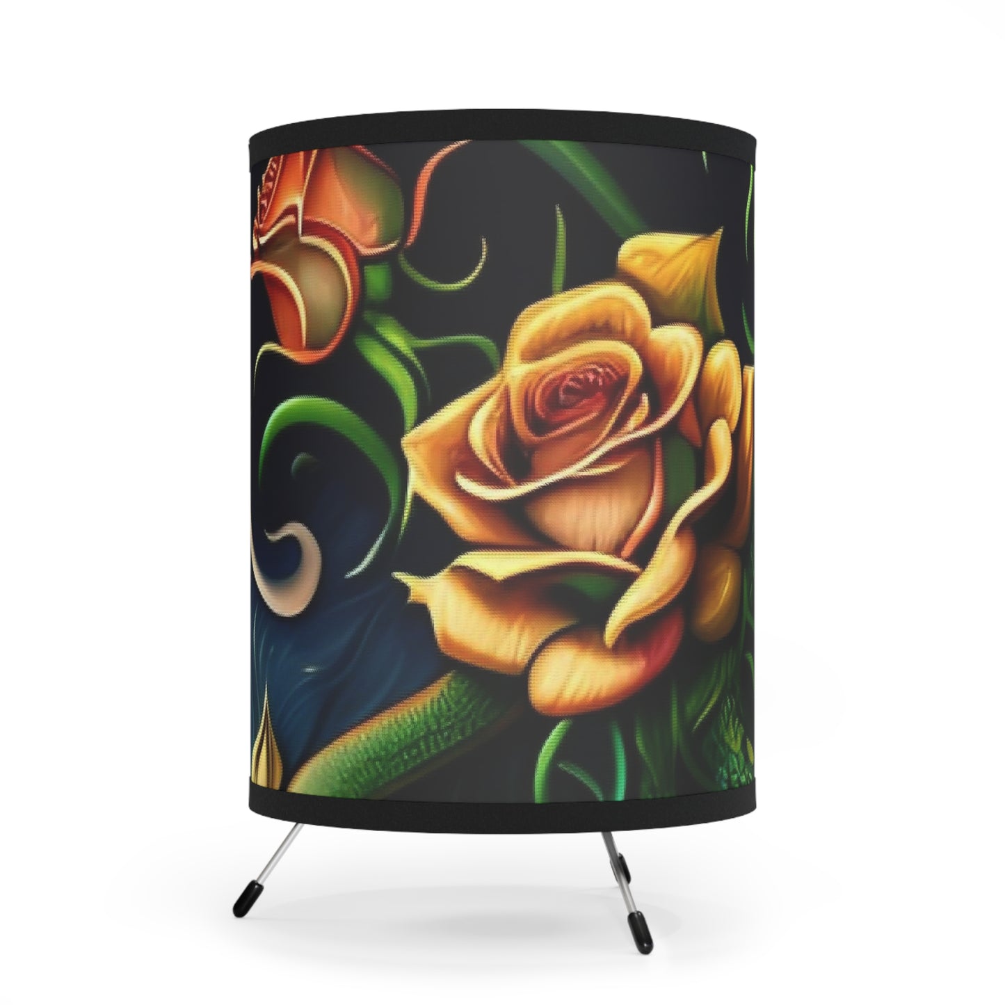 Tripod Lamp with High-Res Printed Shade, US\CA plug