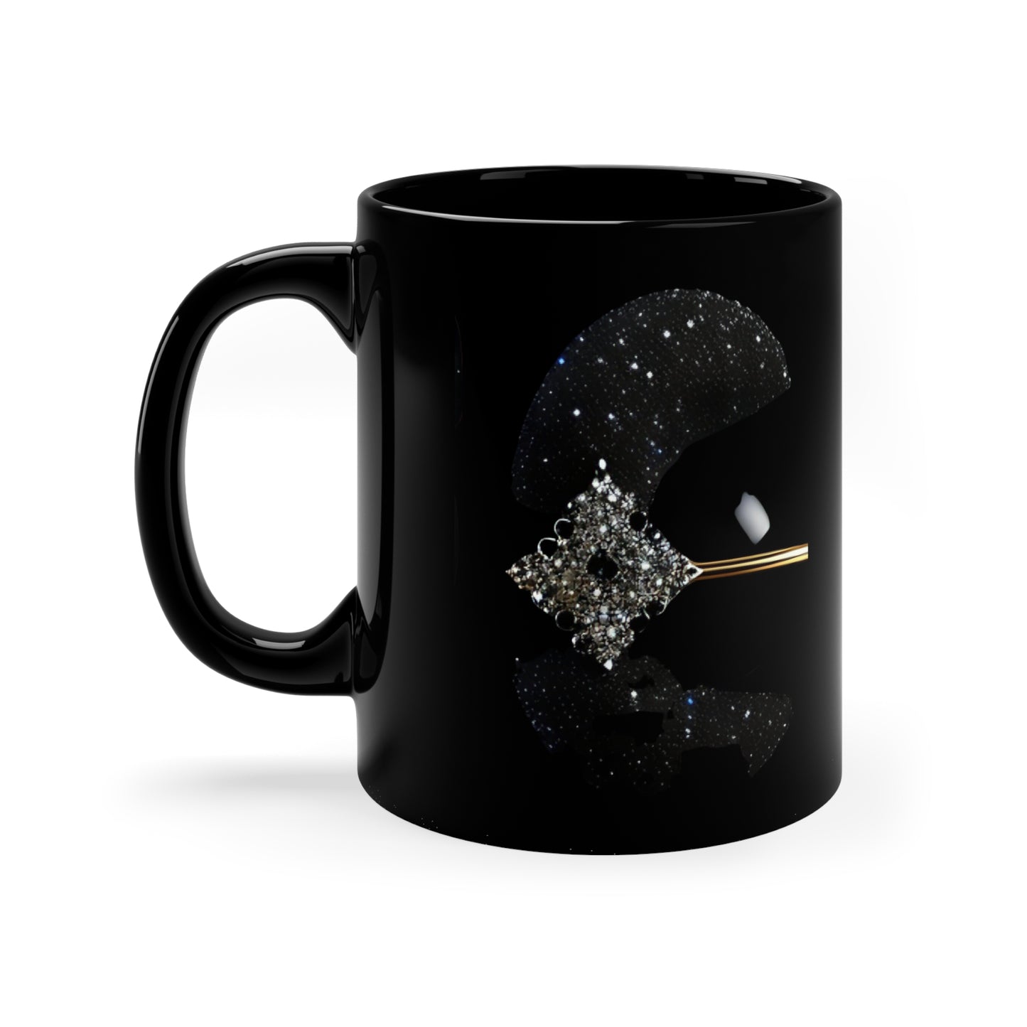Black Balled 11oz Black Mug