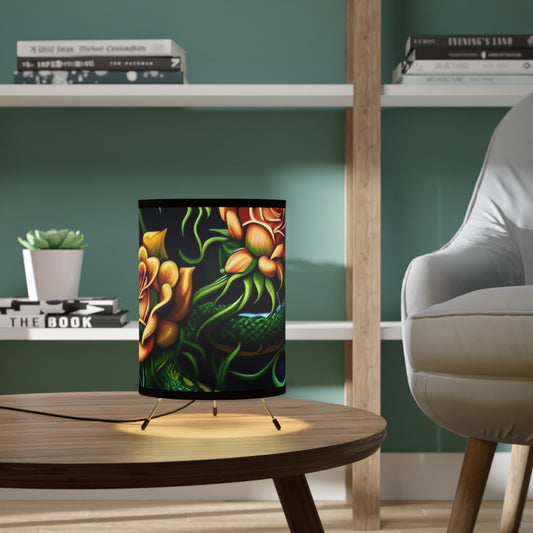 Tripod Lamp with High-Res Printed Shade, US\CA plug