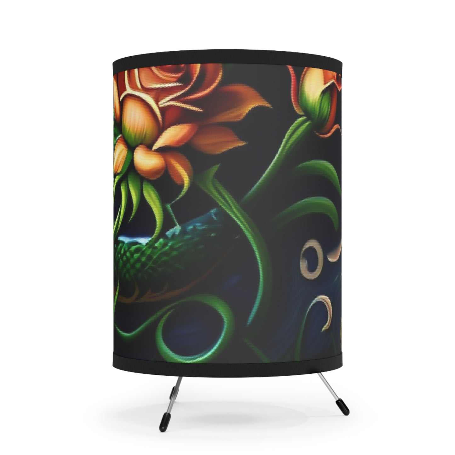 Tripod Lamp with High-Res Printed Shade, US\CA plug