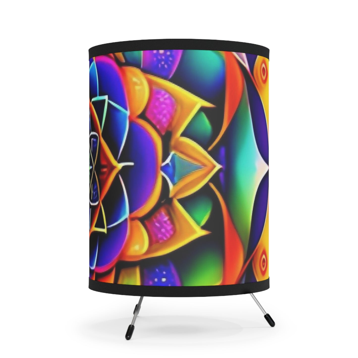 Tripod Lamp with High-Res Printed Shade, US\CA plug