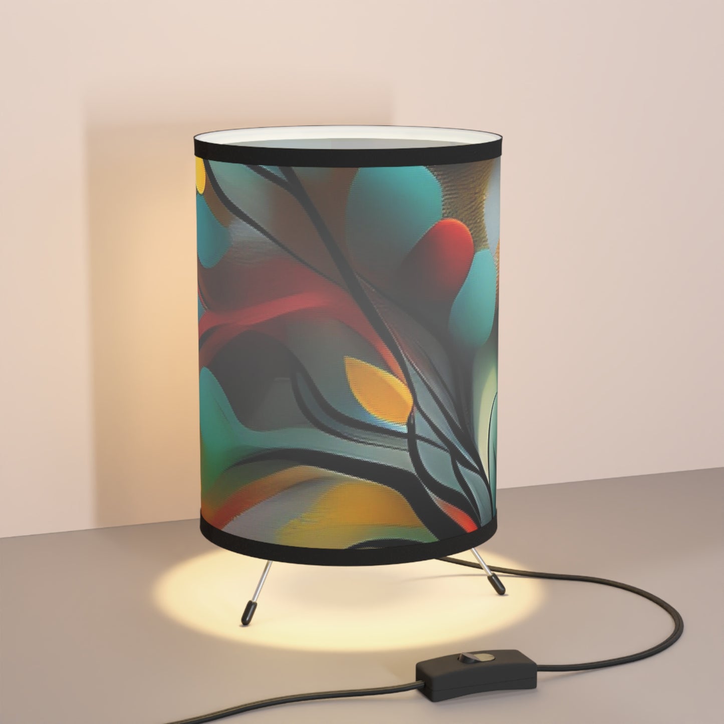 Tripod Lamp with High-Res Printed Shade, US\CA plug