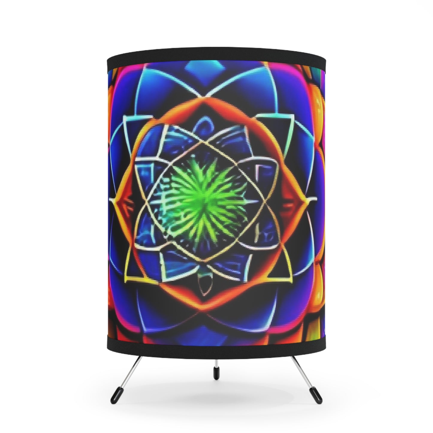 Tripod Lamp with High-Res Printed Shade, US\CA plug