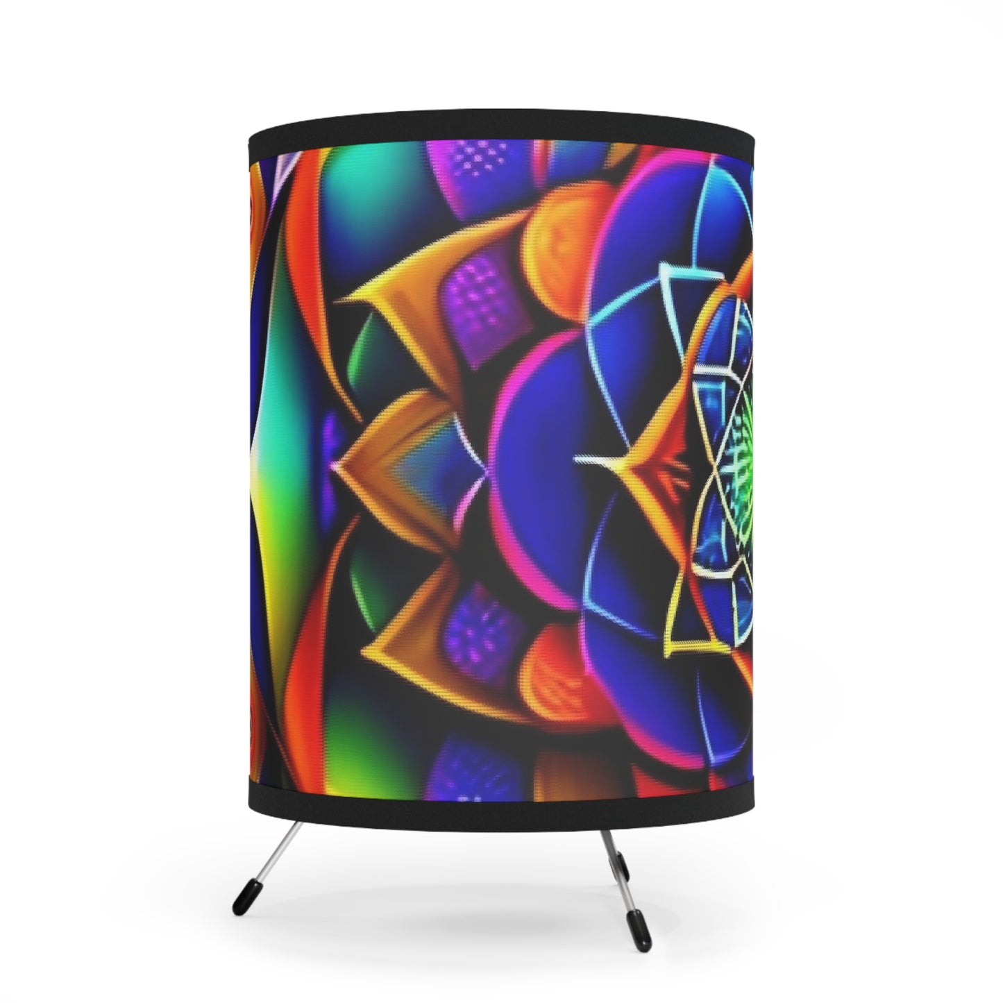 Tripod Lamp with High-Res Printed Shade, US\CA plug