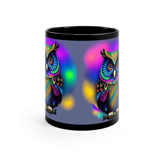 Owlly 11oz Black Mug