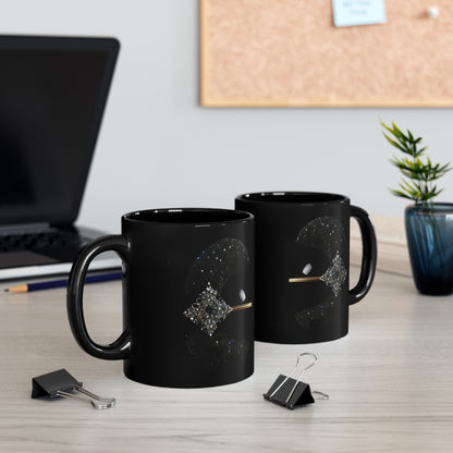 Black Balled 11oz Black Mug