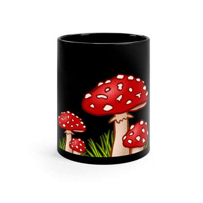 Shrooms 11oz Black Mug