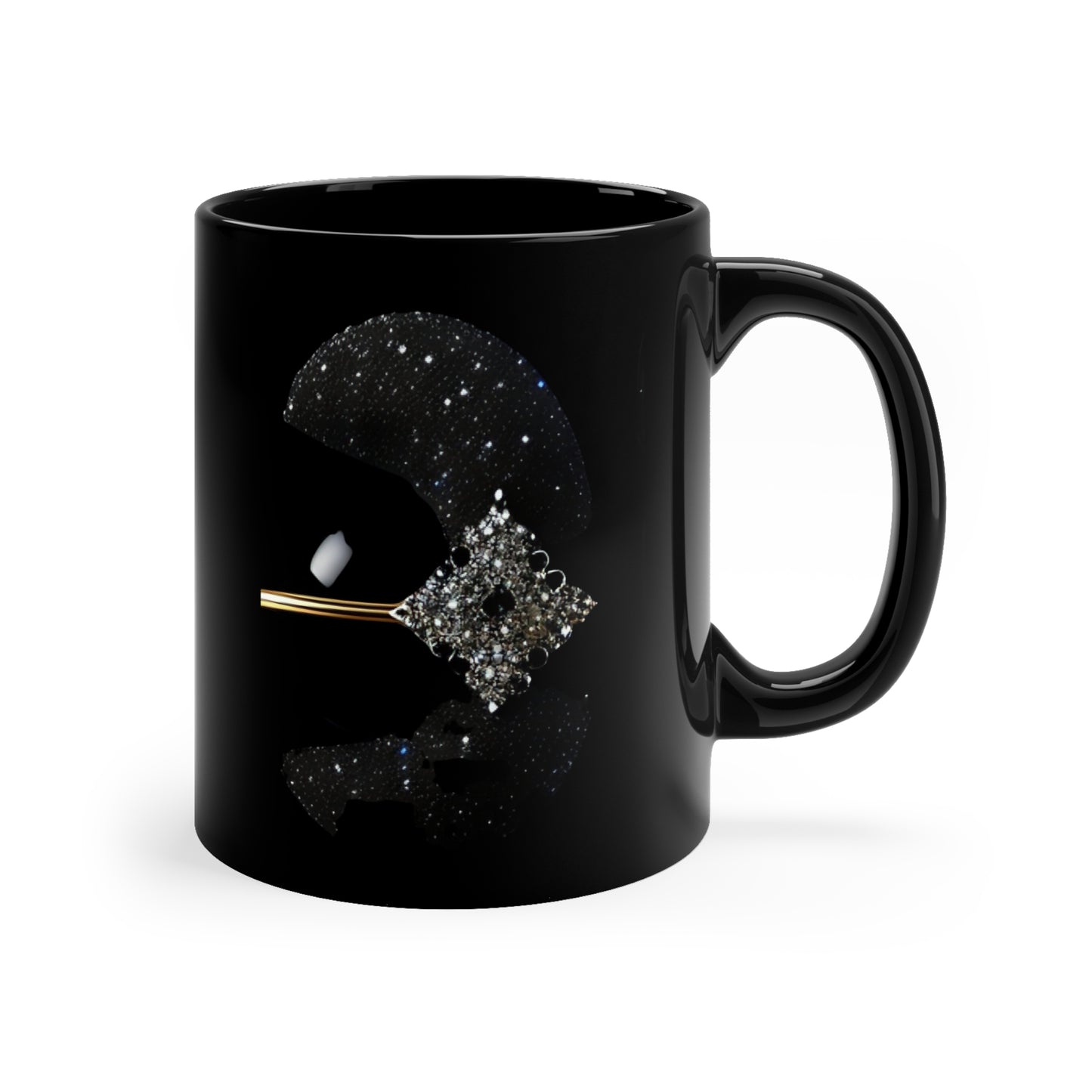 Black Balled 11oz Black Mug