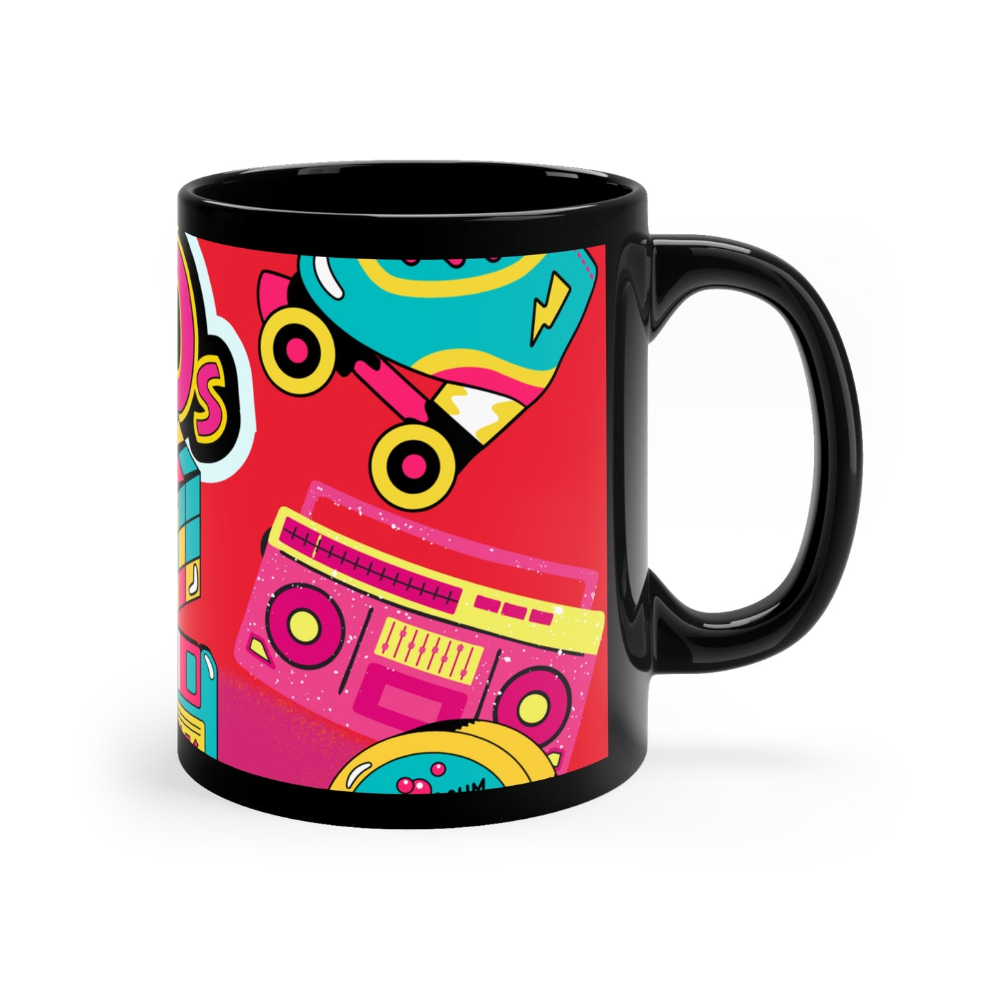 So 90s 11oz Black Mug